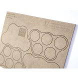 MDF Mozgató séma - Kör 5x d25 - 2 db felhő forma