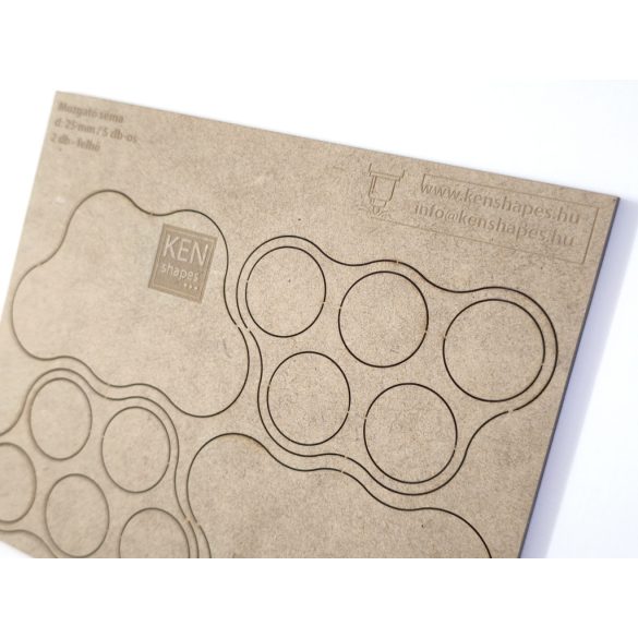 MDF Mozgató séma - Kör 5x d25 - 2 db felhő forma