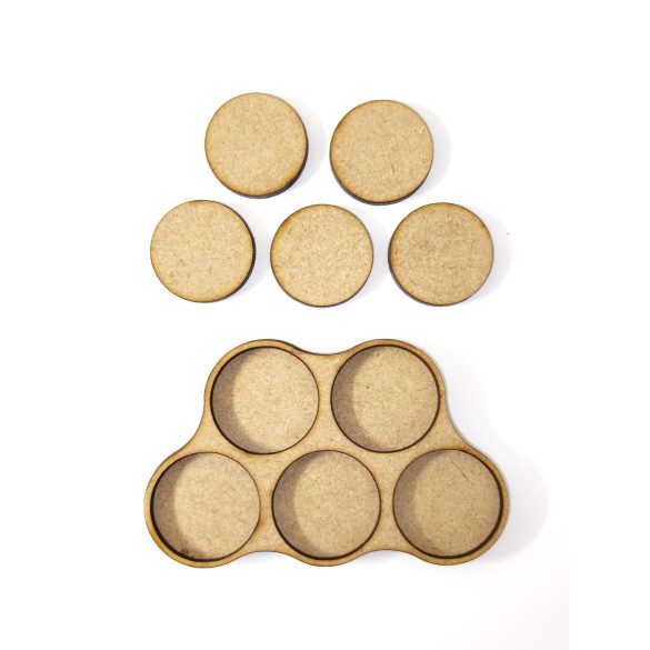 MDF Mozgató séma - Kör 5x d25 - 2 db felhő forma