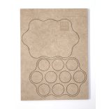 MDF Mozgató séma - Kör 10x d25 - 1 db felhő forma