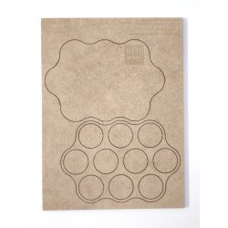 MDF Mozgató séma - Kör 10x d25 - 1 db felhő forma