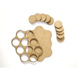 MDF Mozgató séma - Kör 10x d25 - 1 db felhő forma