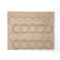 MDF Mozgató séma - Kör 5x d28,5 - 2 db egyenes