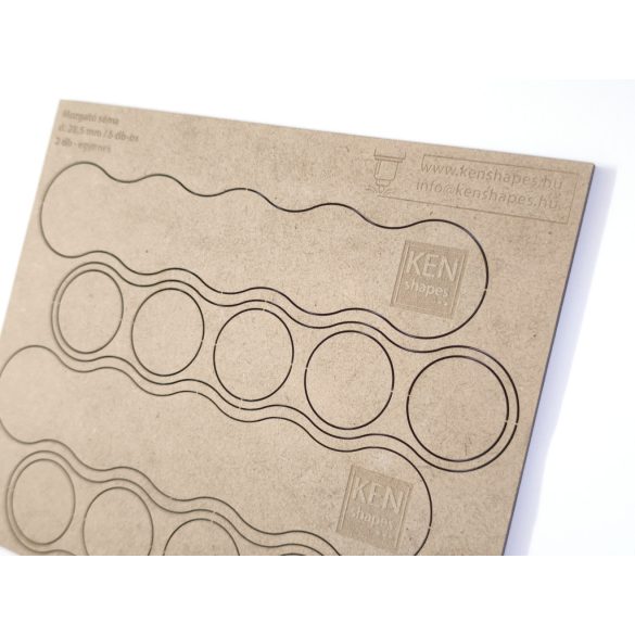 MDF Mozgató séma - Kör 5x d28,5 - 2 db egyenes