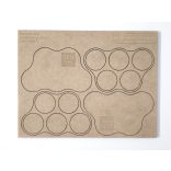 MDF Mozgató séma - Kör 5x d28,5 - 2 db felhő forma