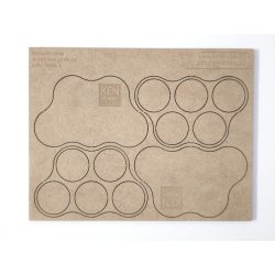 MDF Mozgató séma - Kör 5x d28,5 - 2 db felhő forma