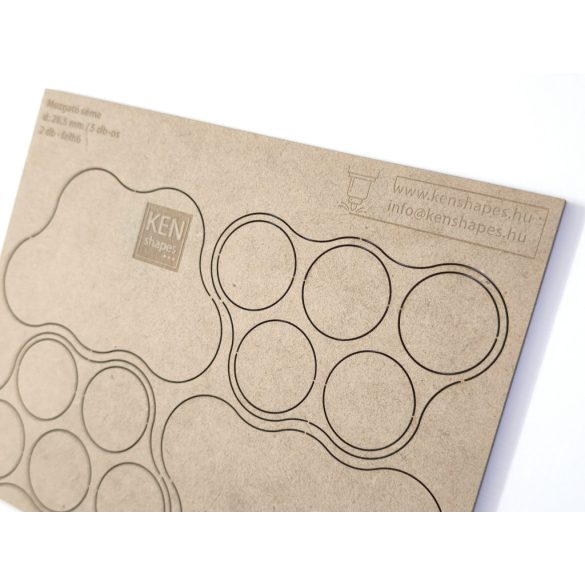 MDF Mozgató séma - Kör 5x d28,5 - 2 db felhő forma