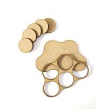 MDF Mozgató séma - Kör 5x d28,5 - 2 db felhő forma