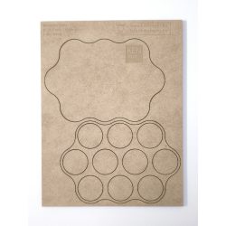 MDF Mozgató séma - Kör 10x d28,5 - 1 db felhő forma