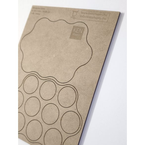 MDF Mozgató séma - Kör 10x d28,5 - 1 db felhő forma