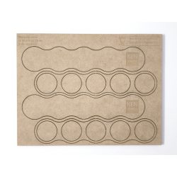 MDF Mozgató séma - Kör 5x d30 - 2 db egyenes