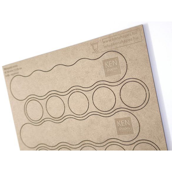 MDF Mozgató séma - Kör 5x d30 - 2 db egyenes