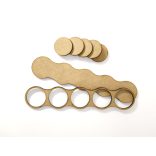 MDF Mozgató séma - Kör 5x d30 - 2 db egyenes