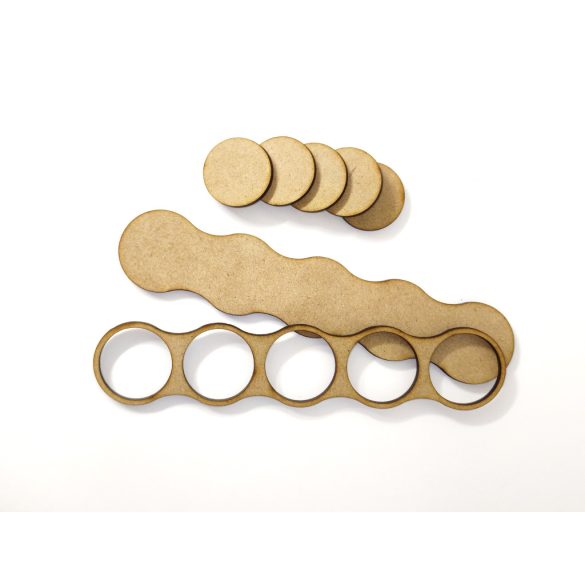 MDF Mozgató séma - Kör 5x d30 - 2 db egyenes