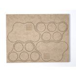 MDF Mozgató séma - Kör 5x d30 - 2 db felhő forma