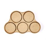 MDF Mozgató séma - Kör 5x d30 - 2 db felhő forma