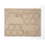 MDF Mozgató séma - Kör 5x d32 - 2 db felhő forma