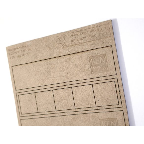 MDF Mozgató séma - Négyzet 5x I25 - 2 db egysoros forma