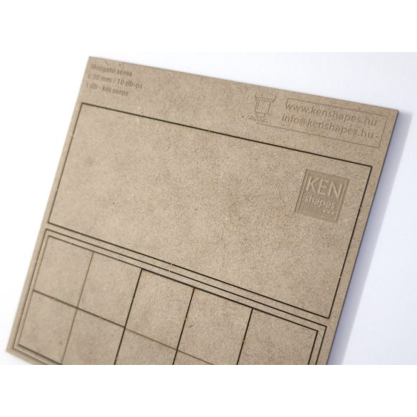 MDF Mozgató séma - Négyzet 10x I30 - 1 db kétsoros forma