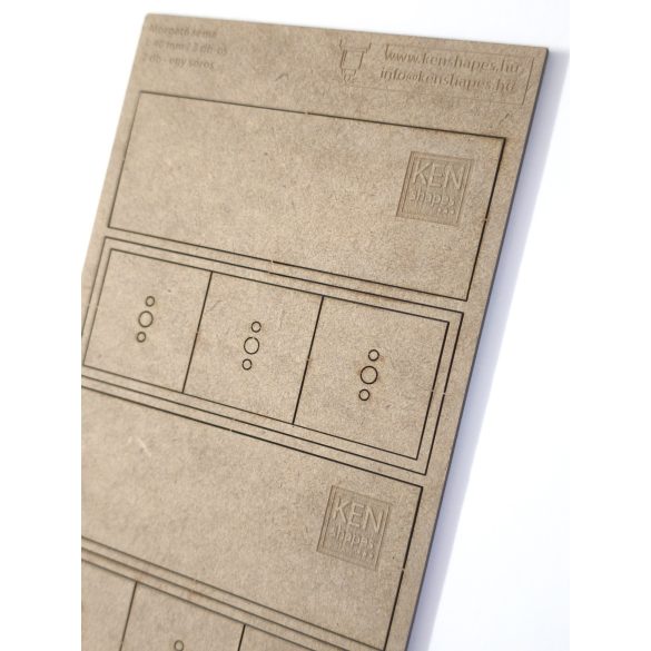 MDF Mozgató séma - Négyzet 3x I40 - 2 db egysoros forma