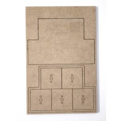 MDF Mozgató séma - Négyzet 5x I40 - 1 db piramis forma