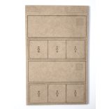 MDF Mozgató séma - Négyzet 3x I50 - 2 db egysoros forma