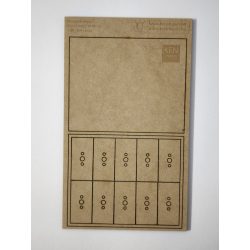   MDF Mozgató séma - Téglalap 10x 25x50 - 1 db kétsoros forma