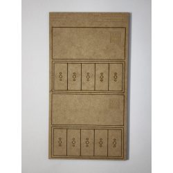   MDF Mozgató séma - Téglalap 5x 25x50 - 2 db egysoros forma