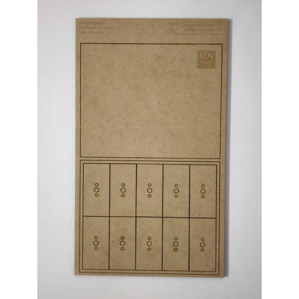 MDF Mozgató séma - Téglalap 10x 30x60 - 1 db kétsoros forma