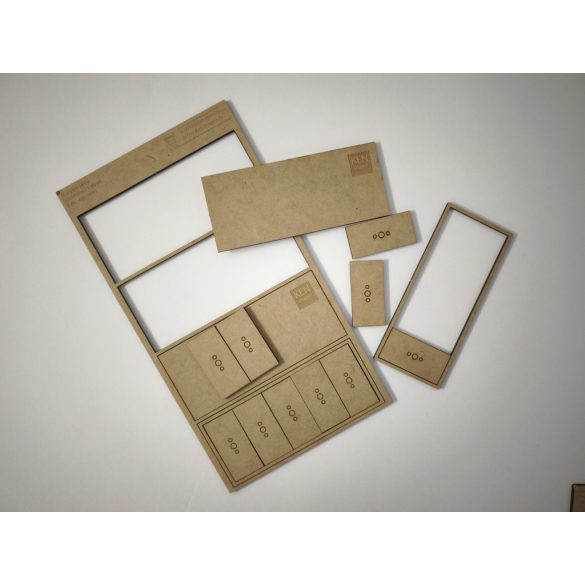 MDF Mozgató séma - Téglalap 10x 30x60 - 1 db kétsoros forma