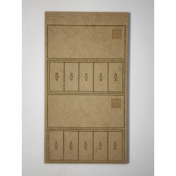   MDF Mozgató séma - Téglalap 5x 30x60 - 2 db egysoros forma