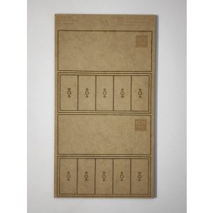 MDF Mozgató séma - Téglalap 5x 30x60 - 2 db egysoros forma