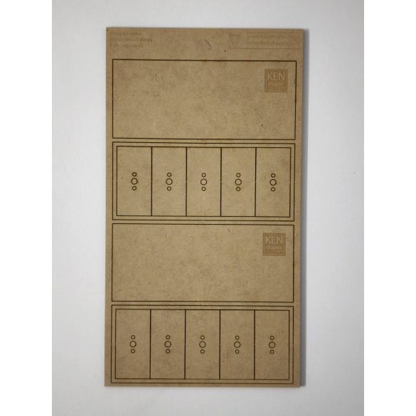 MDF Mozgató séma - Téglalap 5x 30x60 - 2 db egysoros forma