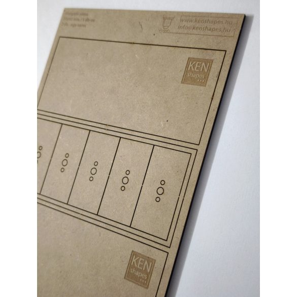 MDF Mozgató séma - Téglalap 5x 30x60 - 2 db egysoros forma