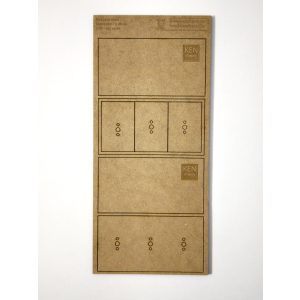 MDF Mozgató séma - Téglalap 3x 40x60 - 2 db egysoros forma