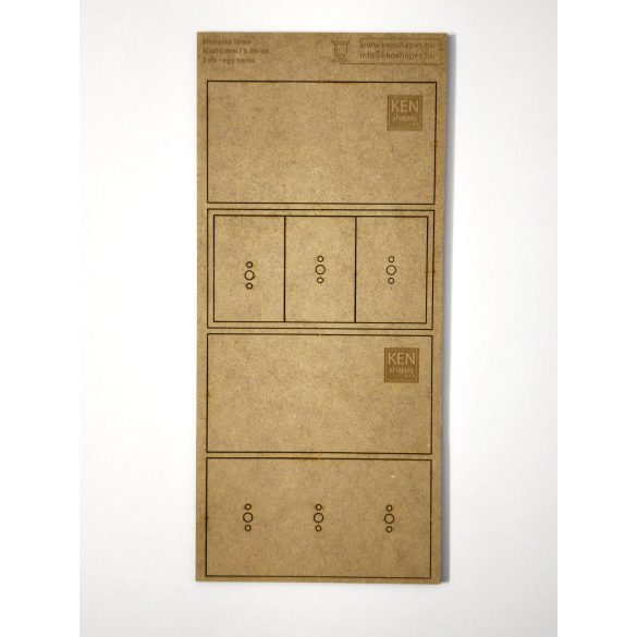 MDF Mozgató séma - Téglalap 3x 40x60 - 2 db egysoros forma