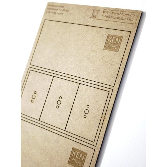 MDF Mozgató séma - Téglalap 3x 40x60 - 2 db egysoros forma