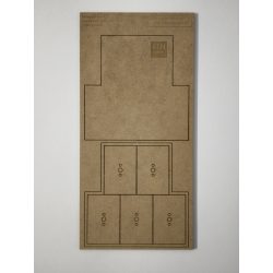 MDF Mozgató séma - Téglalap 5x 40x60 - 1 db piramis forma
