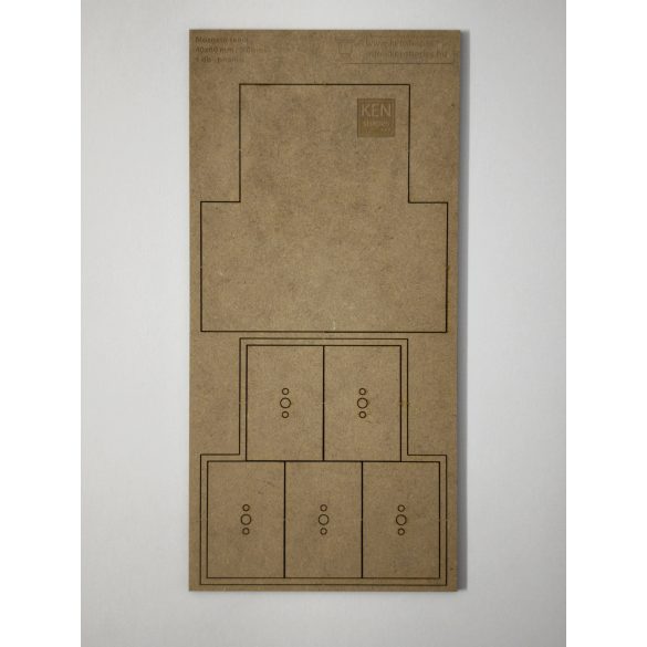 MDF Mozgató séma - Téglalap 5x 40x60 - 1 db piramis forma