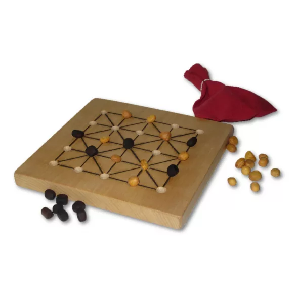 Fa táblás logikai játék - Tudor III. (Alquerque)