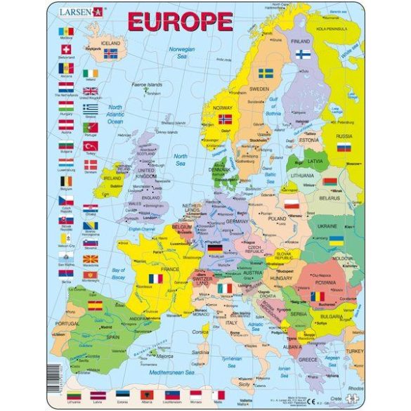 Larsen maxi puzzle 48 db-os Európa