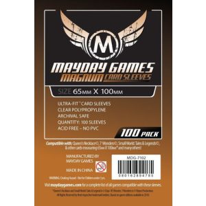 Kártyavédő tok - 65 x 100 mm - 100 darabos - áttetsző réz hátlappal (Mayday - MDG-7102A)