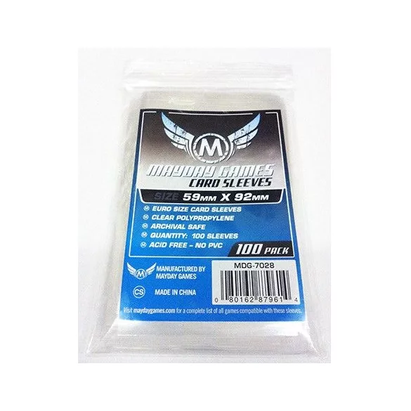 Kártyavédő tok - 50 x 75 mm - 100 darabos (Mayday - MDG-7126)