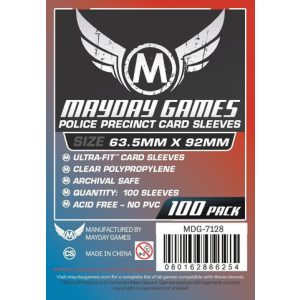 Kártyavédő tok - (100 db) - 63,5 x 92 mm - Mayday Games MDG-7128