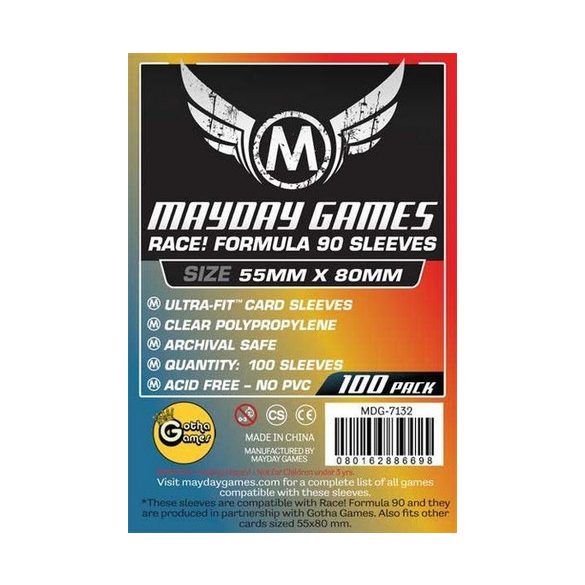 Kártyavédő tok - (100 db) - 55 x 80 mm - Mayday Games MDG-7137