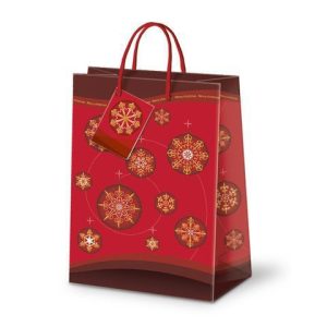 Dísztasak - Karácsonyi piros gömbök közepes 00789721