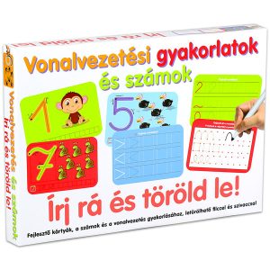 Írj rá és töröld le! Vonalvezetési gyakorlatok és számok