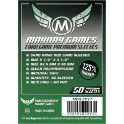   Kártyavédő tok - (50 db) - 63,5 mm x 88 mm - Mayday Games MDG-7077