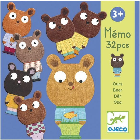 Djeco Memóriajáték - Macik - Memo bear