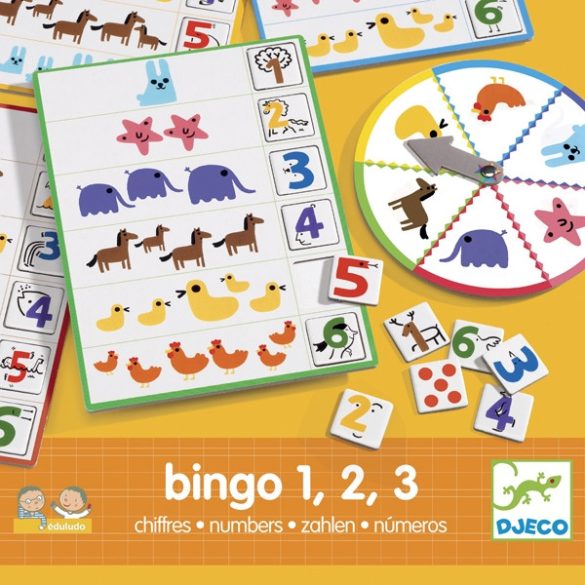 Djeco Számok és mennyiségek - Bingo 1,2,3, numbers